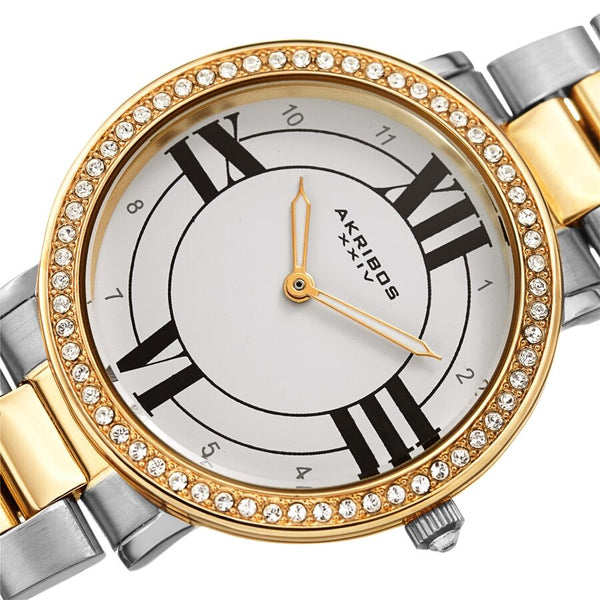 Akribos XXIV White Dial Ladies Watch #AK1036TTG - Watches of America #2