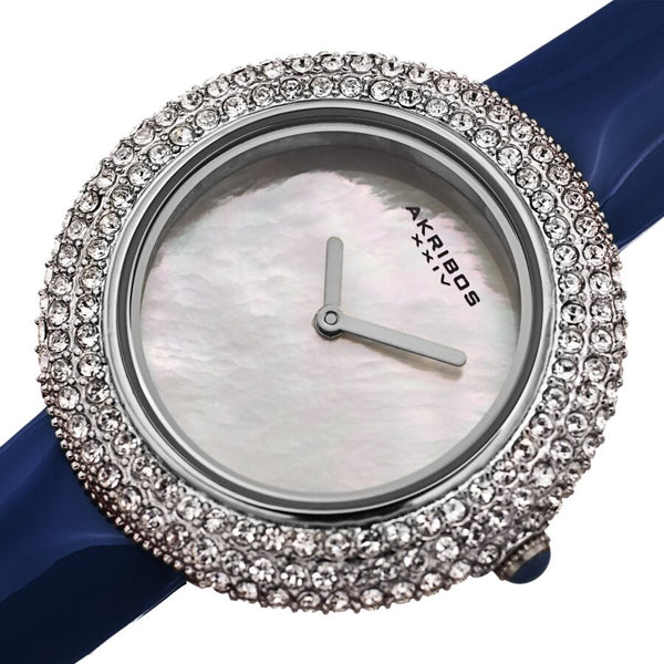 Akribos XXIV Quartz Crystal White Dial Ladies Watch #AK1049BU - Watches of America #2