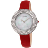 Akribos XXIV Quartz Crystal White Dial Ladies Watch #AK1049RD - Watches of America