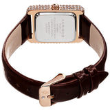 Akribos XXIV White Dial Brown Leather Ladies Watch #AK1068BR - Watches of America #4
