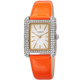 Akribos XXIV Quartz Crystal White Dial Ladies Watch #AK1068OR - Watches of America