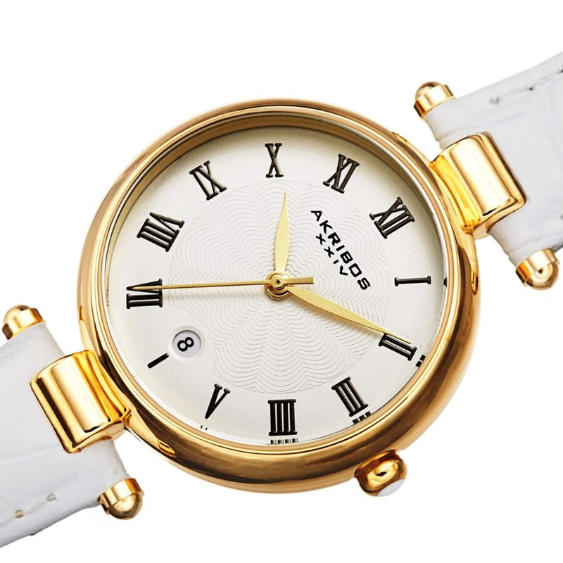 Akribos XXIV Quartz White Dial Ladies Watch #AK1070WT - Watches of America #2