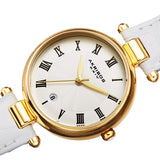 Akribos XXIV Quartz White Dial White Leather Ladies Watch #AK1070WT - Watches of America #2