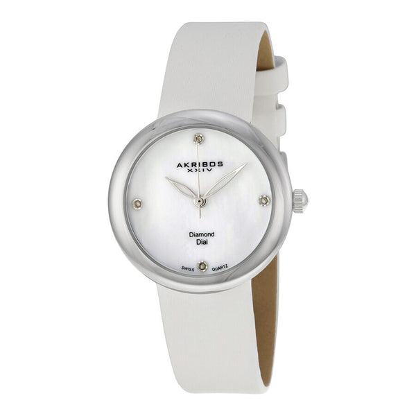 Akribos XXIV White Ladies Watch #AK687SS - Watches of America