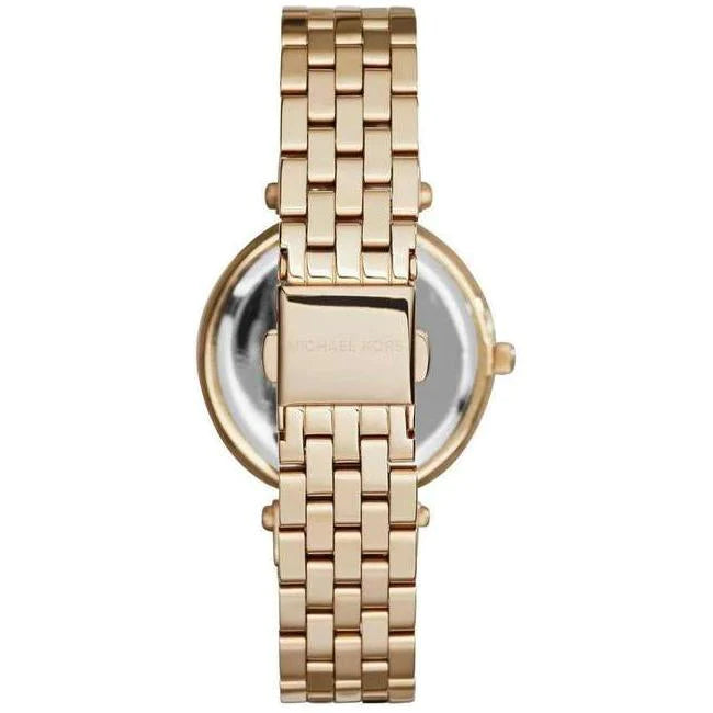 Michael Kors Darci Black Dial Ladies Gold Tone Crystal Pave Watch MK3738