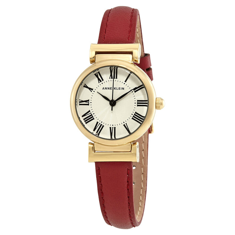 Anne Klein Beige Dial Red Leather Ladies Watch #2246CRRD - Watches of America