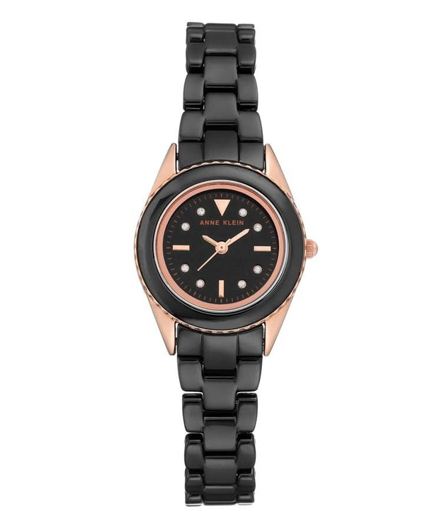 Anne Klein Black Dial Black Ceramic Ladies Watch #AK/3164BKRG - Watches of America