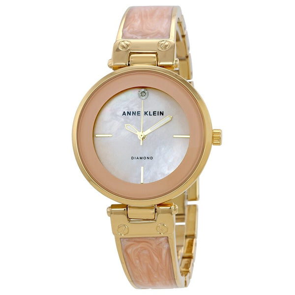 Anne Klein Blush Mother of Pearl Dial Ladies Watch #AK/J2512LPGB - Watches of America