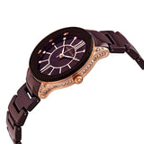 Anne Klein Crystal Brown Mother of Pearl Ladies Watch #AK/2388RGBN - Watches of America #2