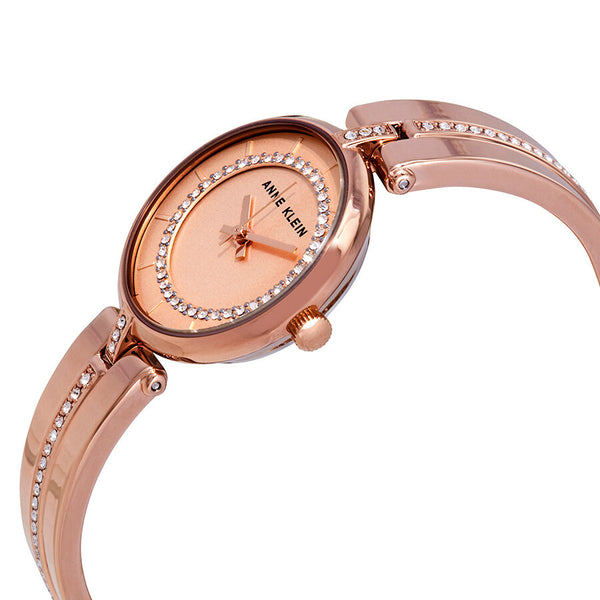 Anne Klein Crystal Rose Dial Rose Gold-tone Ladies Watch #AK/3248RGRG - Watches of America #2