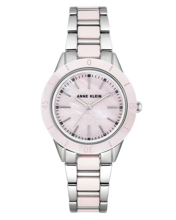 Anne Klein Light Pink Dial Ladies Watch #3161LPSV - Watches of America