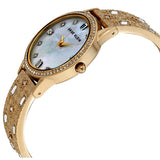 Anne Klein Mother of Pearl Crystal Dial Ladies Watch #3360MPGB - Watches of America #2