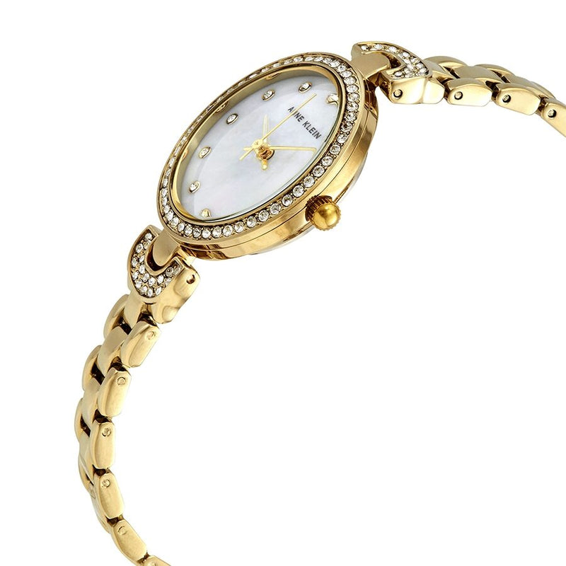 Anne Klein Mother of Pearl Crystal Dial Ladies Watch #AK/3464MPGB - Watches of America #2