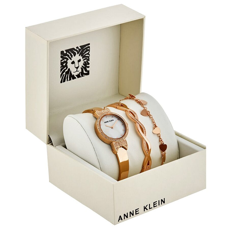Anne Klein Mother of Pearl Quartz Ladies Watch and Bracelet Set /3362RGST#AK/3362RGST - Watches of America #4