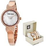 Anne Klein Mother of Pearl Quartz Ladies Watch and Bracelet Set /3362RGST#AK/3362RGST - Watches of America