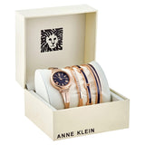Anne Klein Navy Dial Ladies Watch Set #AK-3414NRST - Watches of America