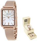 Anne Klein Quartz Mother of Pearl Dial Ladies Watch and Barrettes Set #3642RGST - Watches of America