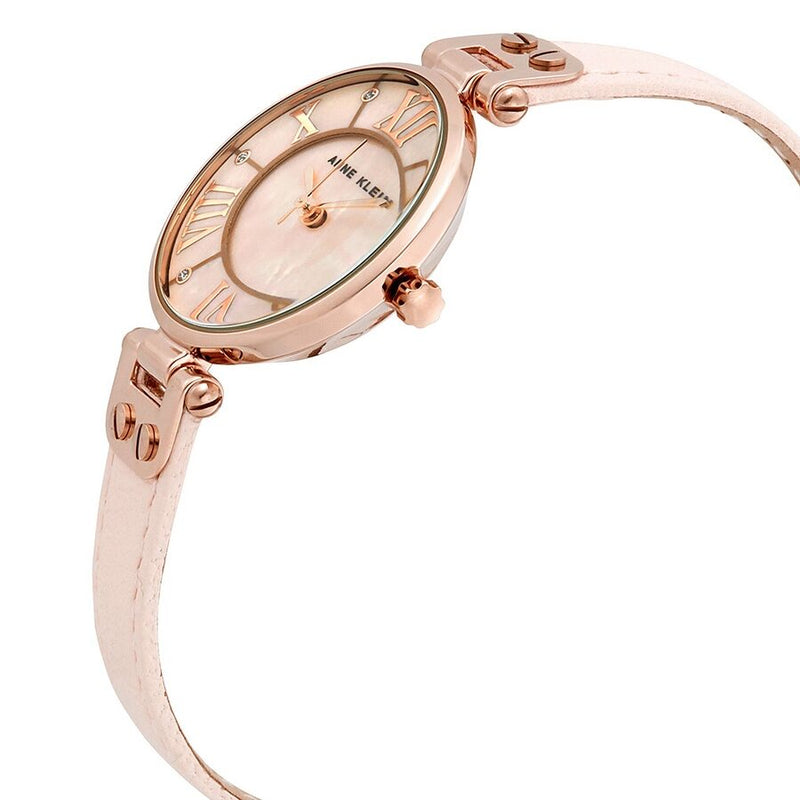 Anne Klein Crystal Pink Mother of Pearl Dial Ladies Watch #AK/J2718RGPK - Watches of America #2