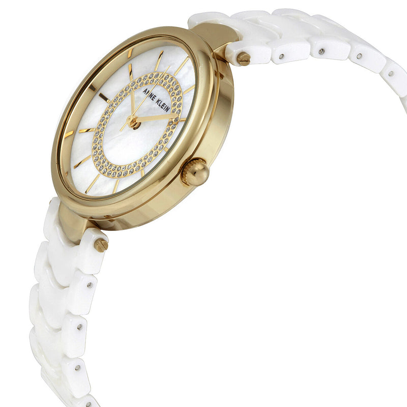 Anne Klein Quartz White Mother of Pearl Dial Ladies Watch #3308WTGB - Watches of America #2