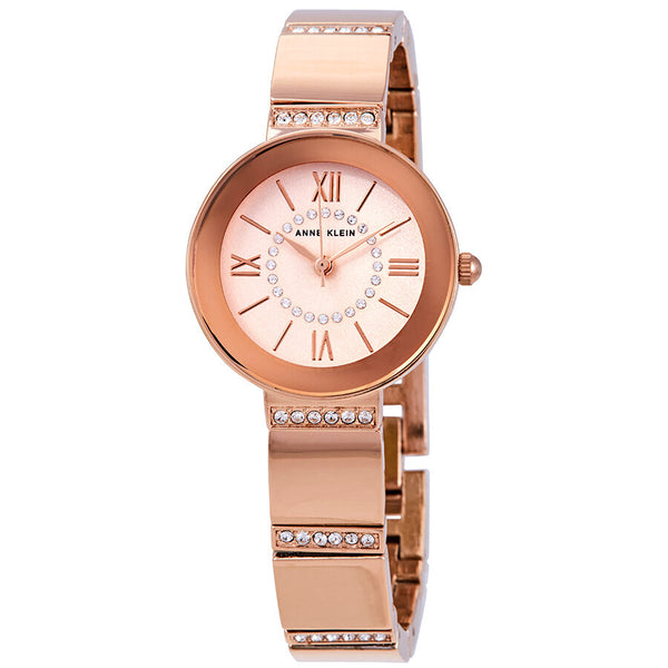 Anne Klein Rose Dial Rose Gold-tone Ladies Watch #AK/3190RGRG - Watches of America