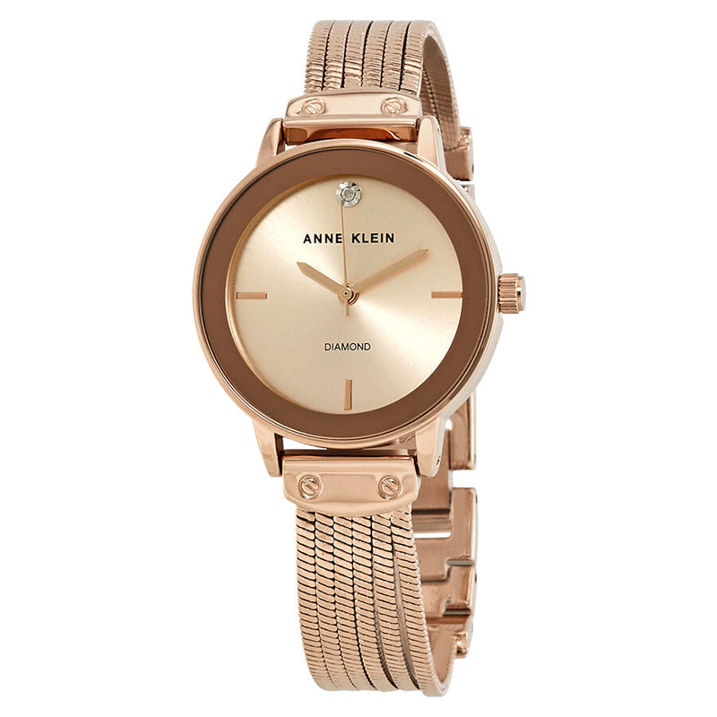 Anne Klein Rose Gold Dial Ladies Watch #AK/3220RGRG - Watches of America