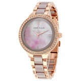 Anne Klein Taupe Mother of Pearl Dial Ladies Watch #1418RGTP - Watches of America