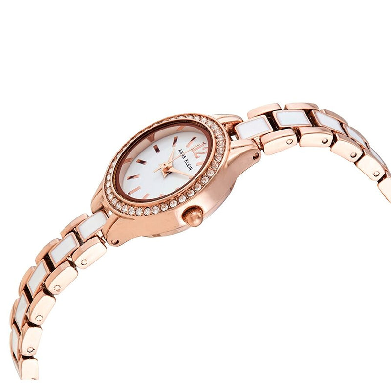 Anne Klein White Dial Rose Gold-tone Ladies Watch and Bracelet Set #AK/3396WRST - Watches of America #2