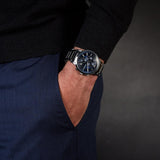 Emporio Armani Renato Reloj cronógrafo de cuarzo con esfera azul para hombre AR11164