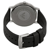 Emporio Armani Kappa Black Dial Black Leather Men's Watch #AR11013 - Watches of America #3