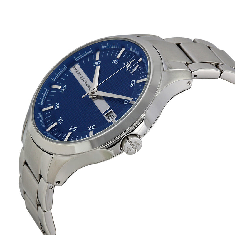 Armani Exchange Blue Textured Dial Stainless Steel Men's Watch AX2132 - Watches of America #2