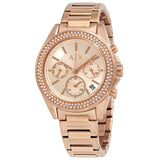 Armani Exchange Chronograph Quartz Crystal Rose Gold Dial Ladies Watch #AX5652 - Watches of America