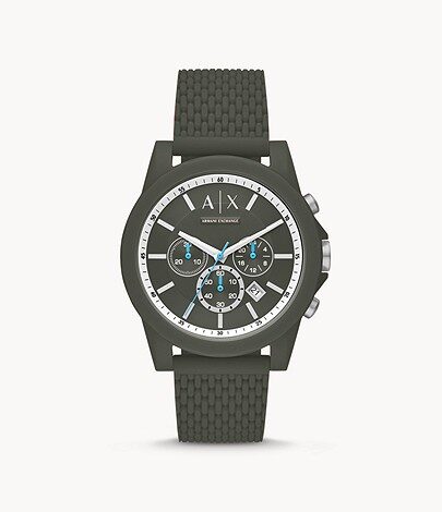 Armani Exchange Chronograph Quartz Green Dial Men's Watch #AX1346 - Watches of America
