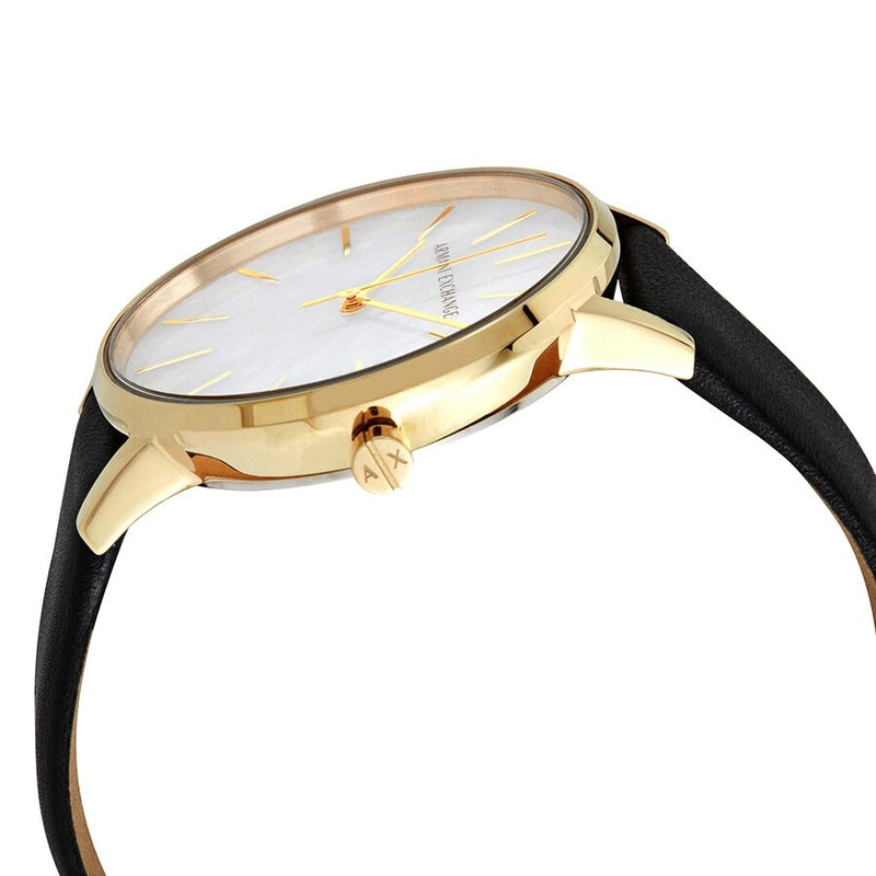 Armani Exchange Lola Quartz Cream Dial Ladies Watch #AX5561 - Watches of America #2