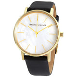 Armani Exchange Lola Quartz Cream Dial Ladies Watch #AX5561 - Watches of America