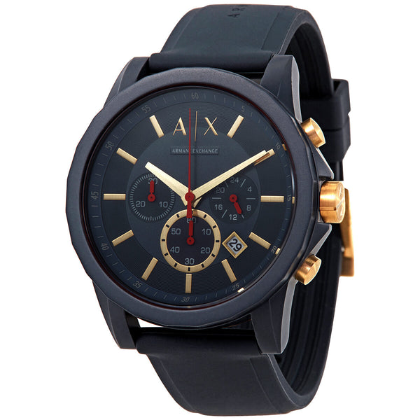 Armani Exchange Outerbanks Chronograph Quartz Blue Dial Men's Watch AX1335 - Watches of America