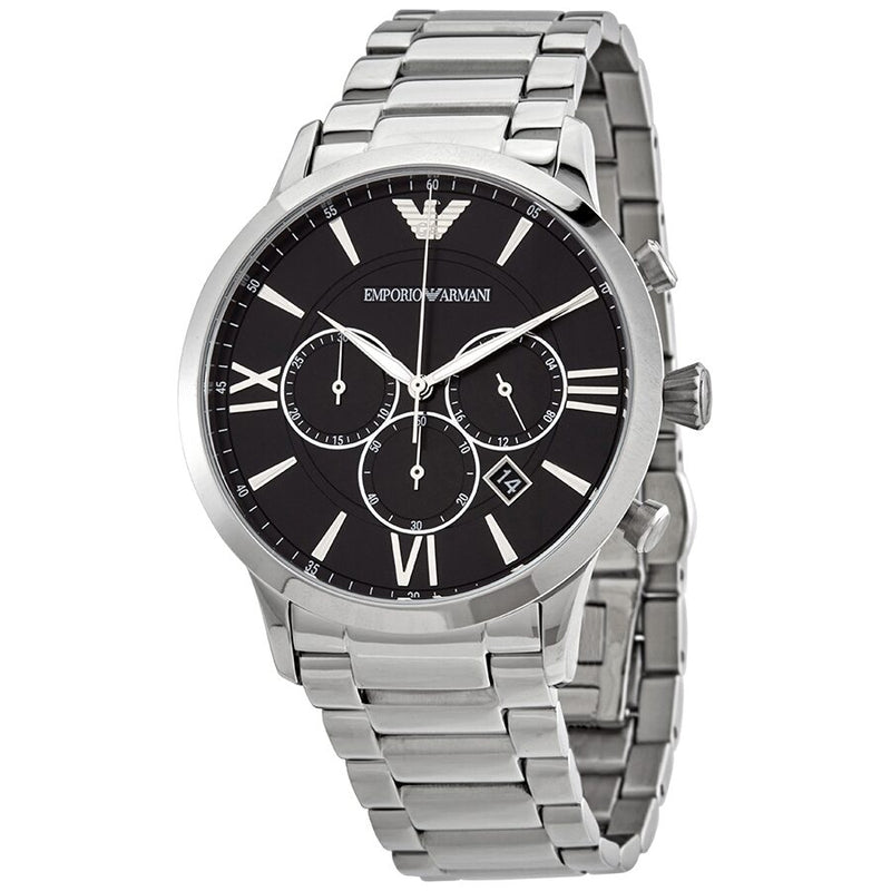 Emporio Armani Giovanni Chronograph Quartz Black Dial Men's Watch #AR11208 - Watches of America
