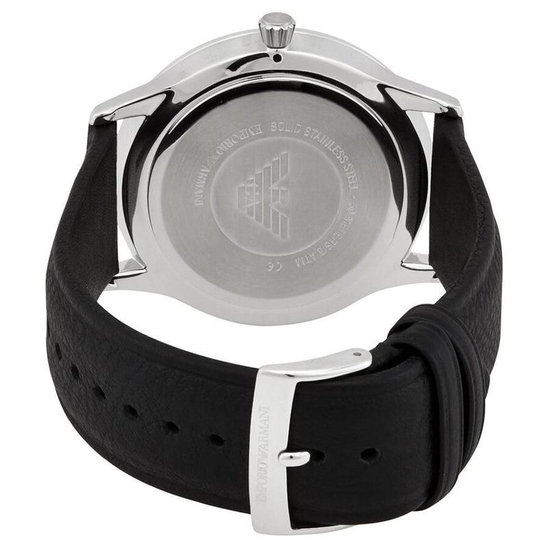 Armani Giovanni Quartz Black Dial Black Leather Men's Watch #AR11210 - Watches of America #3