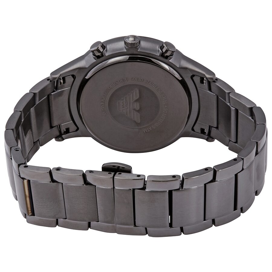 【EMPORIOARMANI】Renato Quartz Chronograph Men's l Watch Emporio Armani Renato Chronograph Quartz Silver Dial Two