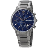 Armani Renato Chronograph Quartz Blue Dial Men's Watch #AR11215 - Watches of America