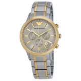 Emporio Armani Renato Chronograph Silver Dial Men's Watch #AR11076 - Watches of America
