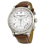 Baume and Mercier Capeland Chronograph White Dial Men's Watch 10082#A10082 - Watches of America