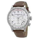 Baume and Mercier Capeland White Dial Chronograph Men's Watch #10000 - Watches of America