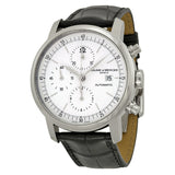 Baume and Mercier Classima Automatic Chronograph White Dial Black Leather Men's Watch 8591#MOA8591 - Watches of America