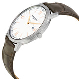 Baume and Mercier Classima White Dial Brown Leather Men's Watch #10181 - Watches of America #2