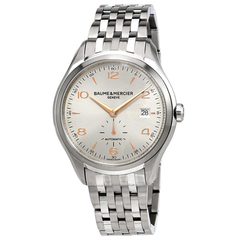 Baume and Mercier Clifton Automatic Silver Dial Men's Watch 10141#A10141 - Watches of America
