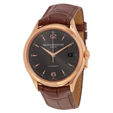 Baume And Mercier Clifton Grey Dial Brown Leather Men's Watch 10059#A10059 - Watches of America