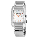 Baume and Mercier Hampton Silver Dial Diamond Ladies Watch 10023#A10023 - Watches of America