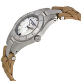 Baume and Mercier Linea Mother of Pearl Dial Beige Leather Ladies Watch #10116 - Watches of America #2