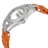 Baume and Mercier Linea Mother of Pearl Dial Orange Leather Ladies Watch #10115 - Watches of America #2