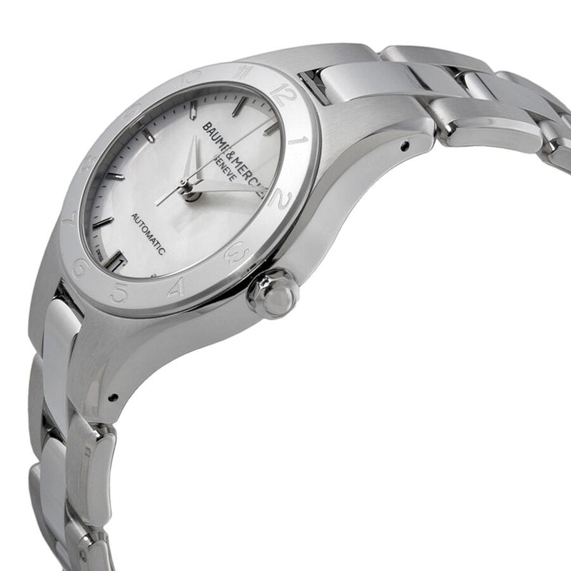 Baume and Mercier Linea Automatic Mother of Pearl Dial Steel Ladies Watch #10035 - Watches of America #2